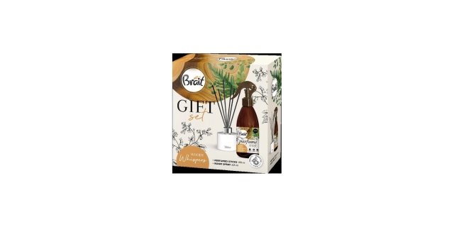 Brait set Woody Whispers tyčinky 100 ml + mist osvěžovač 325 ml                                                                                                                                                                                           