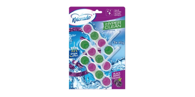 Kolorado WC block hyper clean BLACKBERRY SHAKE 3x45 g                                                                                                                                                                                                     