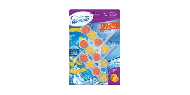 Kolorado WC block hyper clean CITRUS FIZZ 3x45 g                                                                                                                                                                                                          