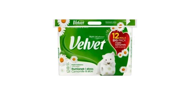 Toaletní papír třívrstvý Velvet Camomile12x150                                                                                                                                                                                                            