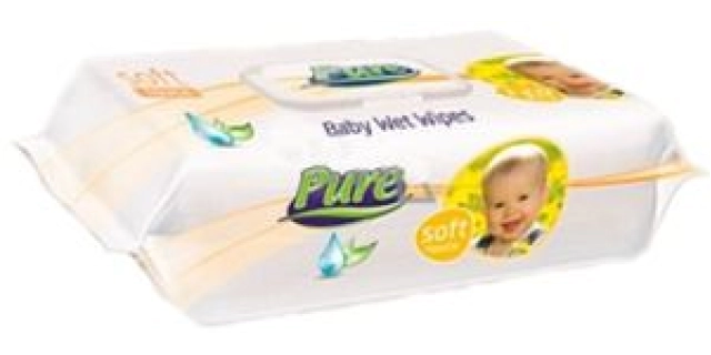 PURE vlh.ubrousky s clipem 120ks - 4 druhy Tradiko                                                                                                                                                                                                        