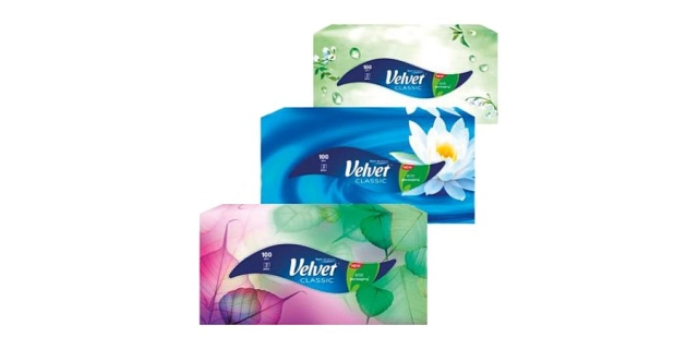 Kosmetické ubrousky Velvet Classic 100 . 2 vrs.                                                                                                                                                                                                           