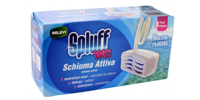 SPLUFF WC BREZZA MARINA 4 ks Parfemovaný WC závěs s vůní moře                                                                                                                                                                                             