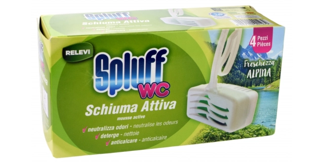 SPLUFF WC FRESCHEZZA ALPINA 4 ks Parfemovaný WC závěs s vůní borovice                                                                                                                                                                                     