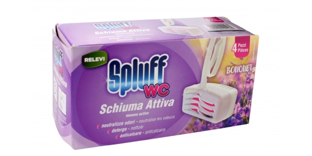 SPLUFF WC BOUQUET 4 ks Parfemovaný WC závěs s vůní květin                                                                                                                                                                                                 