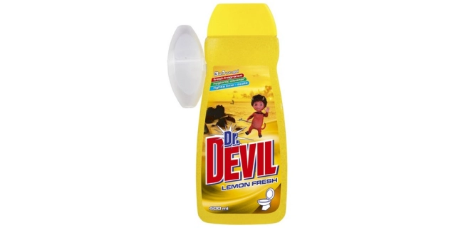 Dr. DEVIL WC gel s košíčkem 400ml 3in1 Lemon                                                                                                                                                                                                              