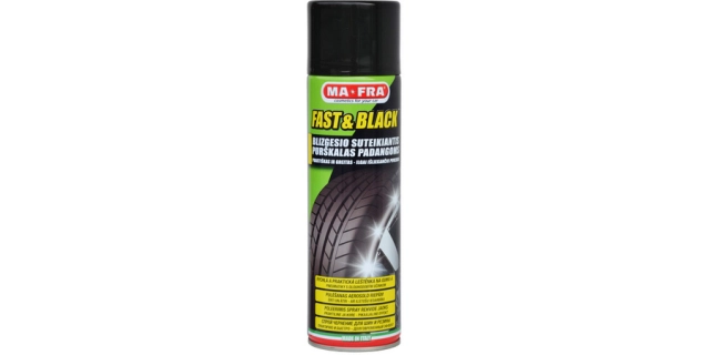 FAST & BLACK 500 ml CZ/SK/HU leští a ochraňuje pneu - sprej                                                                                                                                                                                               