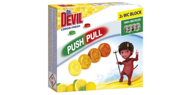 Dr. DEVIL WC PUSH PULL GEL 2x20 g Lemon Fresh                                                                                                                                                                                                             