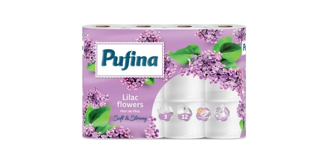 TP Pufina Lilac Flowers, 3vr., 12x140út., 18,9m                                                                                                                                                                                                           