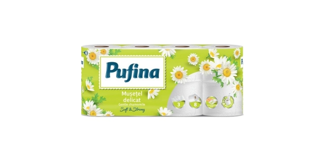 TP Pufina Gentle Chamomile 3vr., 8x140út., 18,9m                                                                                                                                                                                                          