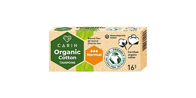 Tampony Carin Organic Cotton Normal 16/20                                                                                                                                                                                                                 