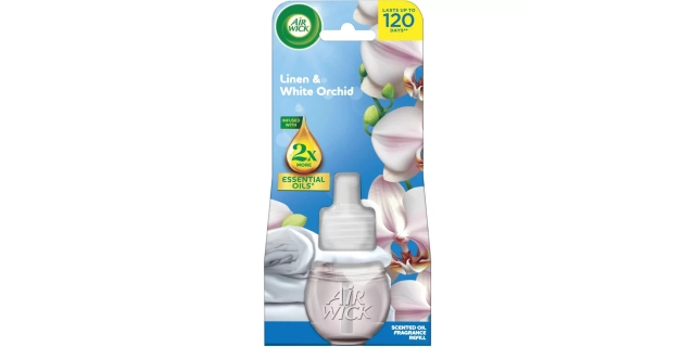 Air Wick tekutá náplň do elektrického přístroje - Prádlo a bílá orchidej.                                                                                                                                                                                 