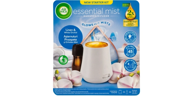 Air Wick aroma difuzér + náplň - Prádlo a bílá orchidej.                                                                                                                                                                                                  