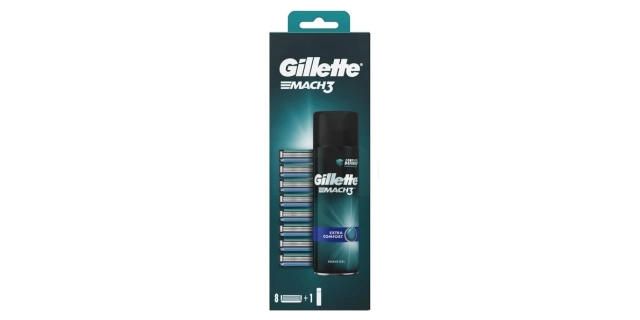 Gillette Mach3 NH 8ks+Extra Comfort gel 200ml                                                                                                                                                                                                             