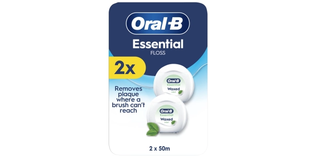 Oral-B dentální nit Essential Mint 2x50m (voskovana)                                                                                                                                                                                                      