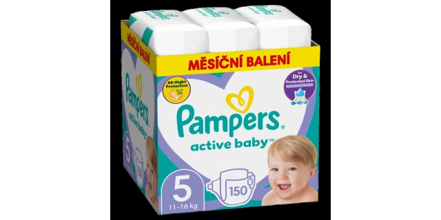 Pampers Act. Baby Monthy S5 150ks/kra                                                                                                                                                                                                                     