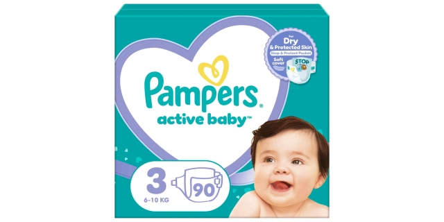 Pampers Active Baby Giant Pack S3 90ks                                                                                                                                                                                                                    