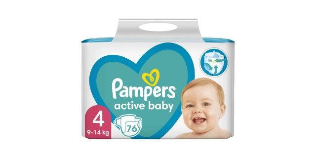 Pampers Active Baby Giant Pack S4 76ks                                                                                                                                                                                                                    