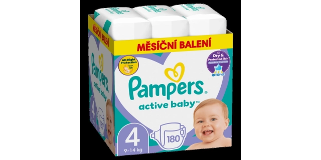 Pampers Active Baby Monthy Box S4 180ks                                                                                                                                                                                                                   
