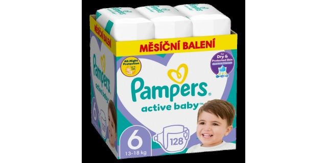 Pampers Active Baby Monthy Box S6 128ks                                                                                                                                                                                                                   