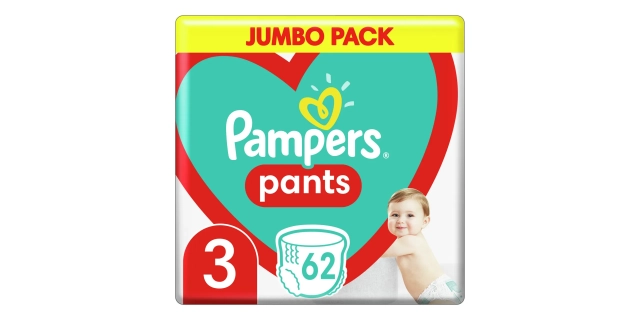 Pampers kalhotkové plenky Jumbo Pack S3 62ks                                                                                                                                                                                                              