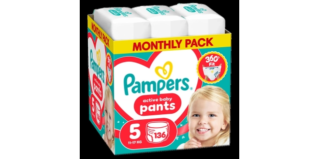 Pampers kalhotkové plenky Monthly Box S5 136ks                                                                                                                                                                                                            