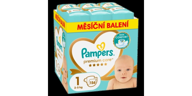 Pampers Premium Monthly Box S1 156ks                                                                                                                                                                                                                      