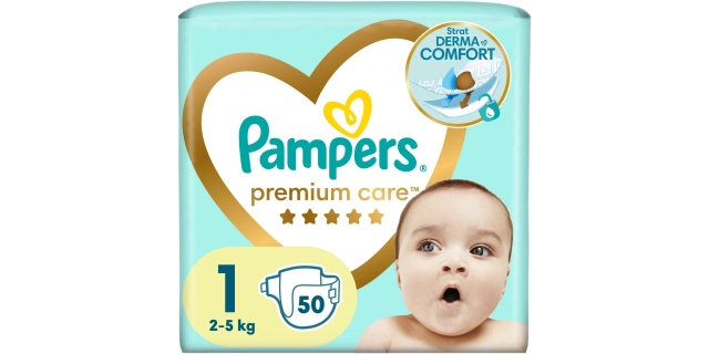 Pampers Premium Value Pack Minus S1 50ks                                                                                                                                                                                                                  
