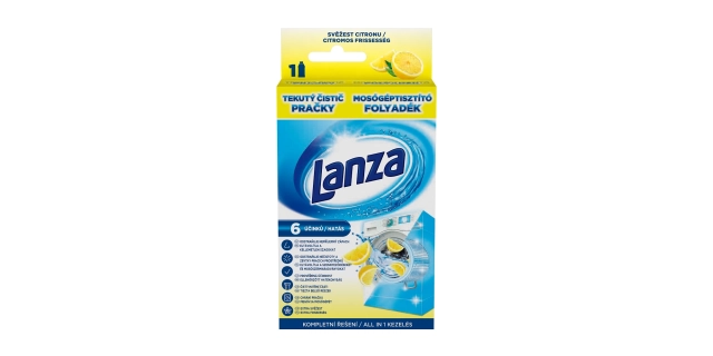 Lanza tekutý čistič pračky - svěžest citronu 250 ml                                                                                                                                                                                                       