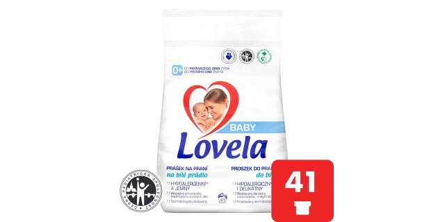 Lovela Baby prášek na praní na bílé prádlo 4,1 kg / 41 pracích dávek                                                                                                                                                                                      