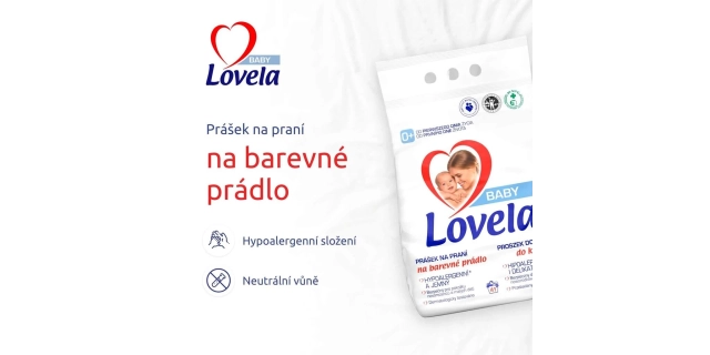 Lovela Baby prášek na praní na barevné prádlo 4,1 kg / 41 pracích dávek                                                                                                                                                                                   