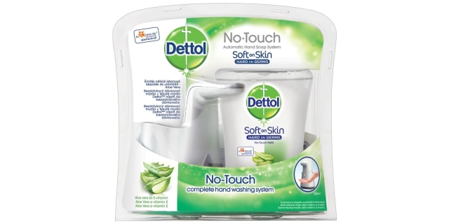 DETTOL Bezdotykový dávkovač mýdla Jemná aloe 250ml                                                                                                                                                                                                        