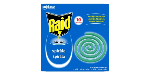 Raid insekticidní spirála proti komárům - NOVINKA 10ks                                                                                                                                                                                                    