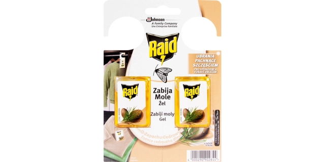 Raid proti molům s vůní cedru 2ks                                                                                                                                                                                                                         