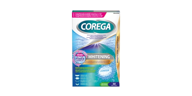 Corega 30 ks Bio Tabs Čistící tablety Whitening                                                                                                                                                                                                           