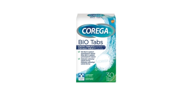 Corega 30 ks Bio Tabs Čistící tablety                                                                                                                                                                                                                     