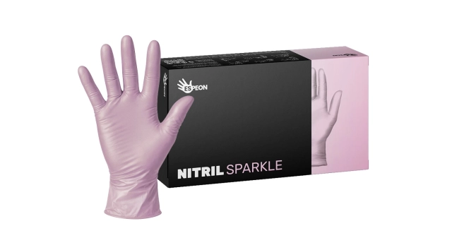 NITRIL SPARKLE 100 ks, nepudrované, perleťově růžové, 4.0 g                                                                                                                                                                                               