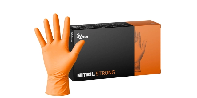 NITRIL STRONG 100 ks, nepudrované, oranžové, 5.4 g                                                                                                                                                                                                        