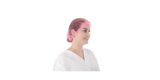 Čepice z netkané textilie, CLIP, 100 ks, růžová                                                                                                                                                                                                           