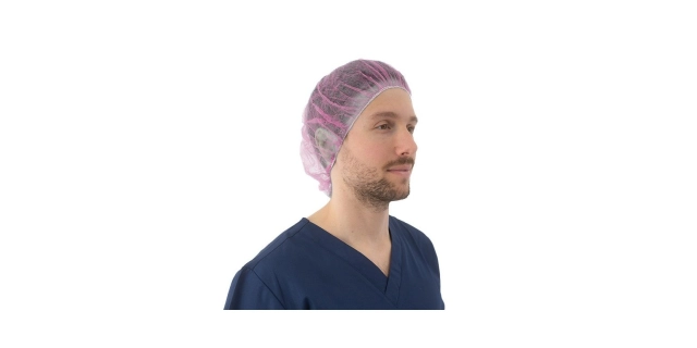 Čepice z netkané textilie, BARET, 100 ks, růžová                                                                                                                                                                                                          