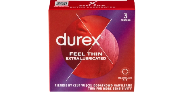 DUREX Feel Thin Extra Lubricated 3 pcs                                                                                                                                                                                                                    