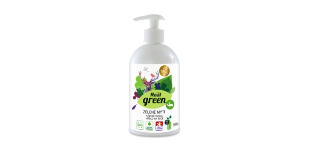 Real green zelené mytí (nádobí, ovoce, ruce) 500 g                                                                                                                                                                                                        