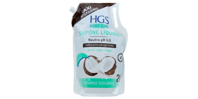 HGS SAPONE LIQUIDO Cocco 2 l Tekuté mýdlo na ruce, obličej a tělo                                                                                                                                                                                         