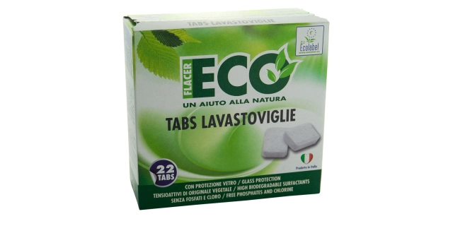 ECOFLACER TABS LAVASTOVIGLIE 22 ks Ekologické tablety do myčky na nádobí                                                                                                                                                                                  