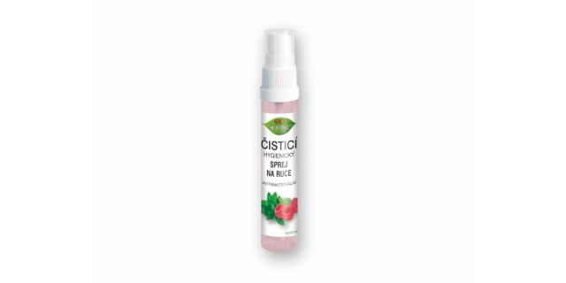 BIO čistící sprej na ruce antibakteriální MALINA 27ml                                                                                                                                                                                                     