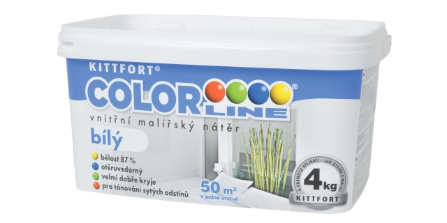 Colorline bílý malířský nátěr 4 kg                                                                                                                                                                                                                        