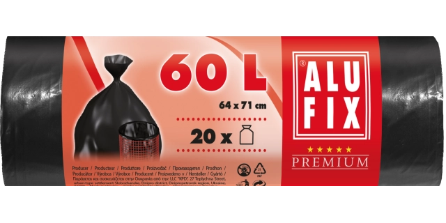 Pytle na opad ProService 60l/20ks černé                                                                                                                                                                                                                   