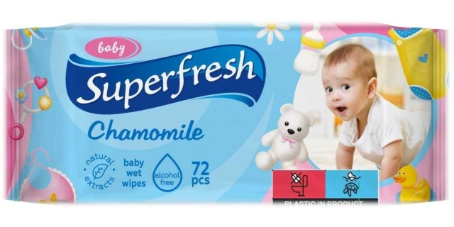 Vlhčené ubrousky pro děti a maminky, 72 ks Superfresh                                                                                                                                                                                                     