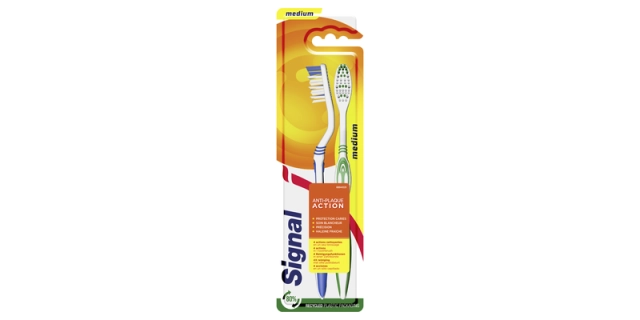 Signal ZK Anti-plaque Medium 2pcs                                                                                                                                                                                                                         