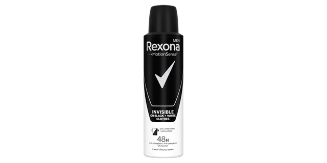 RexonaM AP sprej Invisible B+W 150ml                                                                                                                                                                                                                      